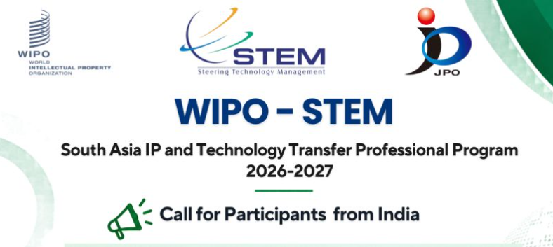 WIPO–STEM South Asia IP and Technology Transfer Professional Program 2026–2027