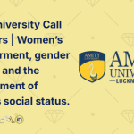 Amity University Call for Papers Women’s empowerment, gender equality, and the enhancement of women’s social status.