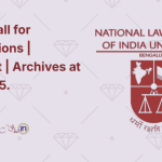 NLSIU Call for Applications Archivist Archives at NLS 2025.