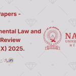 ​Call for Papers - NALSAR Environmental Law and Practice Review (Volume X) 2025