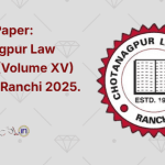 Call for Paper Chotanagpur Law Journal (Volume XV) College, Ranchi 2025
