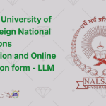 NALSAR University of Law Foreign National Admissions Notification and Online application form - LLM 2025