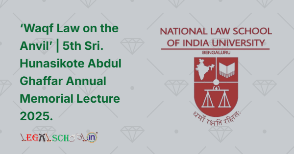 ‘Waqf Law on the Anvil’ 5th Sri. Hunasikote Abdul Ghaffar Annual Memorial Lecture 2025