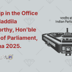 Internship in the Office of Shri Maddila Gurumoorthy, Hon'ble Member of Parliament, Lok Sabha 2025.
