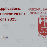 Call for Applications: Assistant Editor, NLSIU Publications 2025.