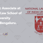 Academic Associate at National Law School of India University (NLSIU), Bengaluru