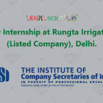 CSLaw Internship at Rungta Irrigation Ltd (Listed Company), Delhi