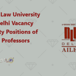 National Law University @ NLU Delhi Vacancy for Faculty Positions of Assistant Professors 2025