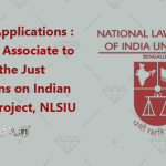 Call for Applications Research Associate to work on the Just Transitions on Indian Streets project, NLSIU