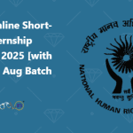 NHRC Online Short-Term Internship Program 2025 [with Stipend], Aug Batch 2025