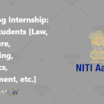 Niti Aayog Internship UG-PG Students [Law, Agriculture, Engineering, Economics, Management, etc.]