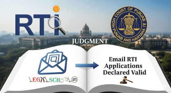 Dr. Sandeep Kumar Gupta vs State Information Commission, Haryana – Email RTI Applications Valid High Court Ruling
