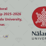 Post Doctoral Fellowship 2025-2026 by Nalanda University, Rajgir Bihar