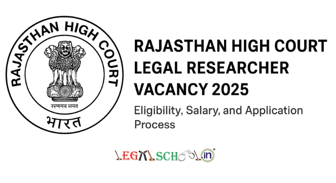 Rajasthan High Court Legal Researcher Vacancy 2025 Eligibility, Salary, and Application Process