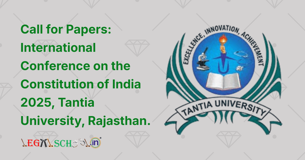 Call for Papers: International Conference on the Constitution of India ...
