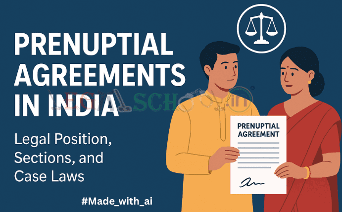 Prenuptial Agreements in India Legal Position, Sections, and Case Laws