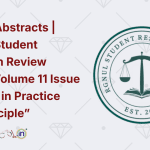 Call for Abstracts RGNUL Student Research Review (RSRR) Volume 11 Issue 2 – “Law in Practice and Principle”