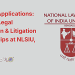 Call for Applications Clinical Legal Education & Litigation Fellowships at NLSIU, 2026