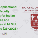 Call for Applications Visiting Faculty Positions for Indian Languages and Literatures at NLSIU, Bengaluru (2026–2028)