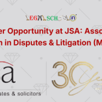 Career Opportunity at JSA Associate Position in Disputes & Litigation (Mumbai)