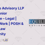 Equilibrio Advisory LLP Hiring Junior Associate – Legal Remote Work POSH & Gender Law Opportunity