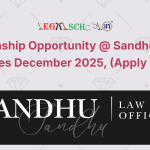 Internship Opportunity @ Sandhu Law Offices, Punjab December 2025, (Apply Now)