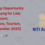 Internship Opportunity at Niti Aayog for Law, Management, Agriculture, Tourism, Etc