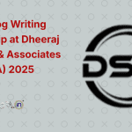 Legal Blog Writing Internship at Dheeraj Sharma & Associates LLP (DSA) 2025