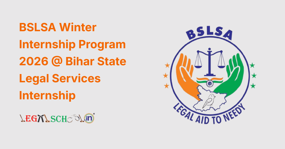BSLSA Winter Internship Program 2026 @ Bihar State Legal Services Internship