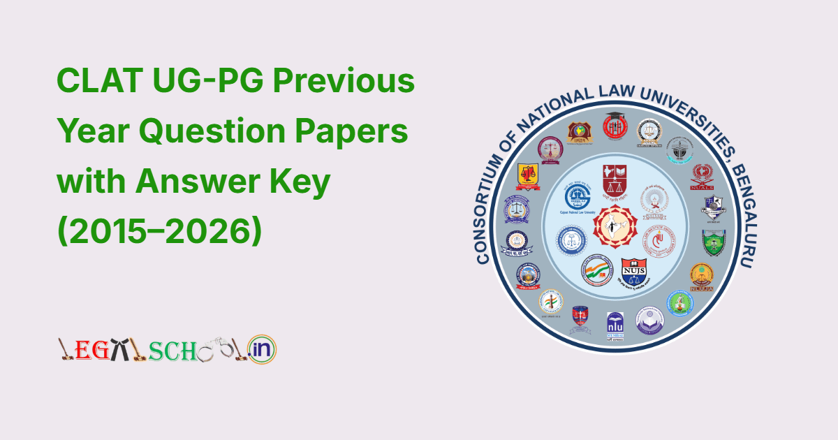 CLAT UG-PG Previous Year Question Papers with Answer Key (2015–2026)
