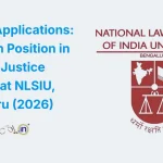 Call for Applications Research Position in Criminal Justice Projects at NLSIU, Bengaluru (2026)