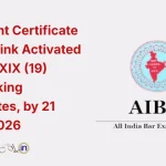Enrolment Certificate Upload Link Activated for AIBE XIX (19) Undertaking Candidates, by 21 March 2026
