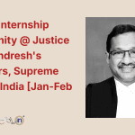 Judicial Internship Opportunity @ Justice M.M. Sundresh's Chambers, Supreme Court of India [Jan-Feb 2026]