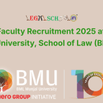 Law Faculty Recruitment 2025 at BML Munjal University, School of Law (BMU SOL)