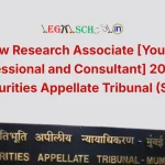 Law Research Associate [Young Professional and Consultant] 2026 at Securities Appellate Tribunal (SAT)