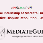 Online Internship at Mediate Guru @ Alternative Dispute Resolution (ADR)– January 2026