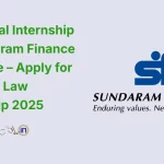 Paid Legal Internship at Sundaram Finance Ltd, Pune – Apply for 6-Month Law Internship 2025