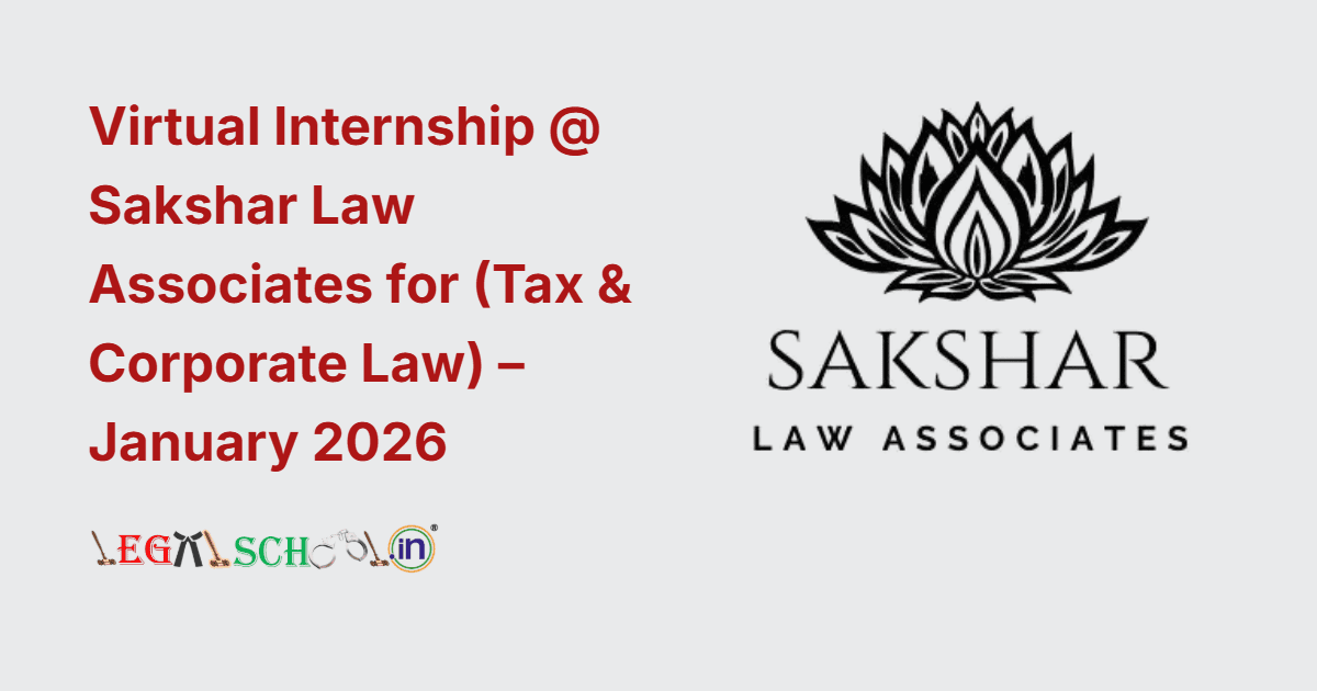 Sakshar Law Associates Online Internship