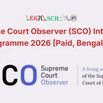 Supreme Court Observer (SCO) Internship Programme 2026 [Paid, Bengaluru]