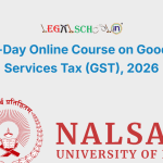 Three-Day Online Course on Goods and Services Tax (GST), 2026