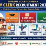 Supreme Court of India Law Clerk Recruitment 2026: Complete Guide to Eligibility, Exam Pattern, Dates & Salary