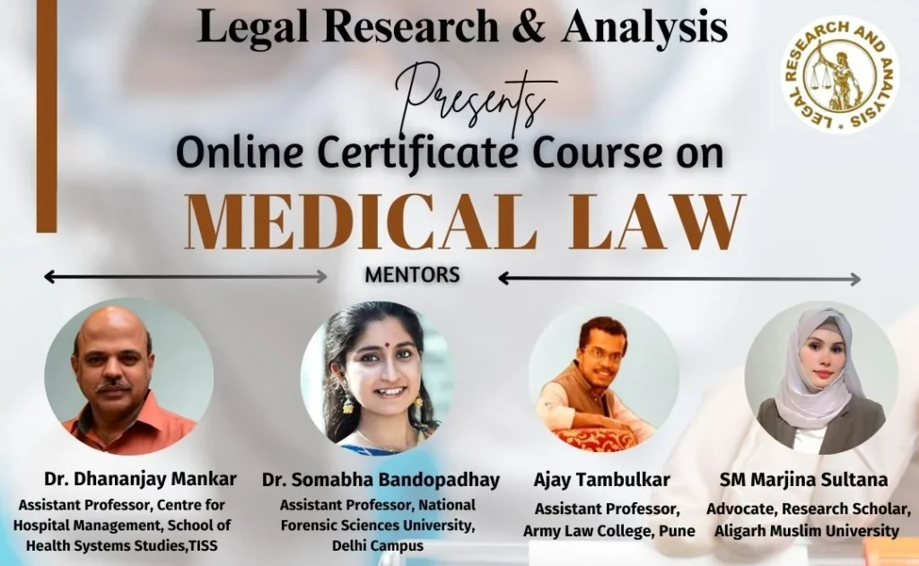 4 Weeks Live Certificate Program on Medical Law [Ethics], 2026 {Live + Recorded}