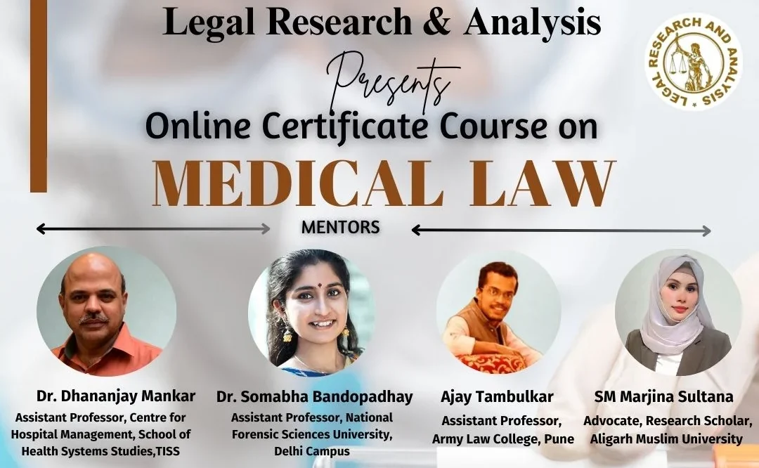 4 Weeks Live Certificate Program on Medical Law [Ethics], 2026 {Live + Recorded}