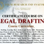 This online Advanced Legal Drafting course 2026, offered by Legal Research and Analysis (LRA), covers Conveyancing, Contract Drafting, Criminal, Civil, and Corporate Law, among others. It helps law students, young advocates, and working professionals learn how to draft clear and effective legal documents