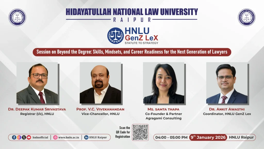 HNLU Launches “Gen Z–Lex”: From Statute to Strategy – A New Career-Ready Legal Learning Platform, 2026