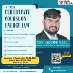 Online Certificate Course on Energy Law - Legal Vidhiya, 2026 [8 weeks, Fee Rs. 699]