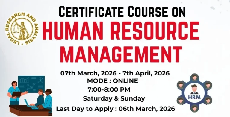 1 Month Online Certificate Course on HRM | Human recourses Management | Live + Recorded | LRA