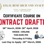 Online Certificate Course on Contract Drafting 2026, LRA – Syllabus, Fees, Duration