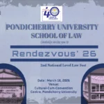 2nd National Law Fest Rendezvous 2026 at Pondicherry University, School of Law – Events, Registration & Details