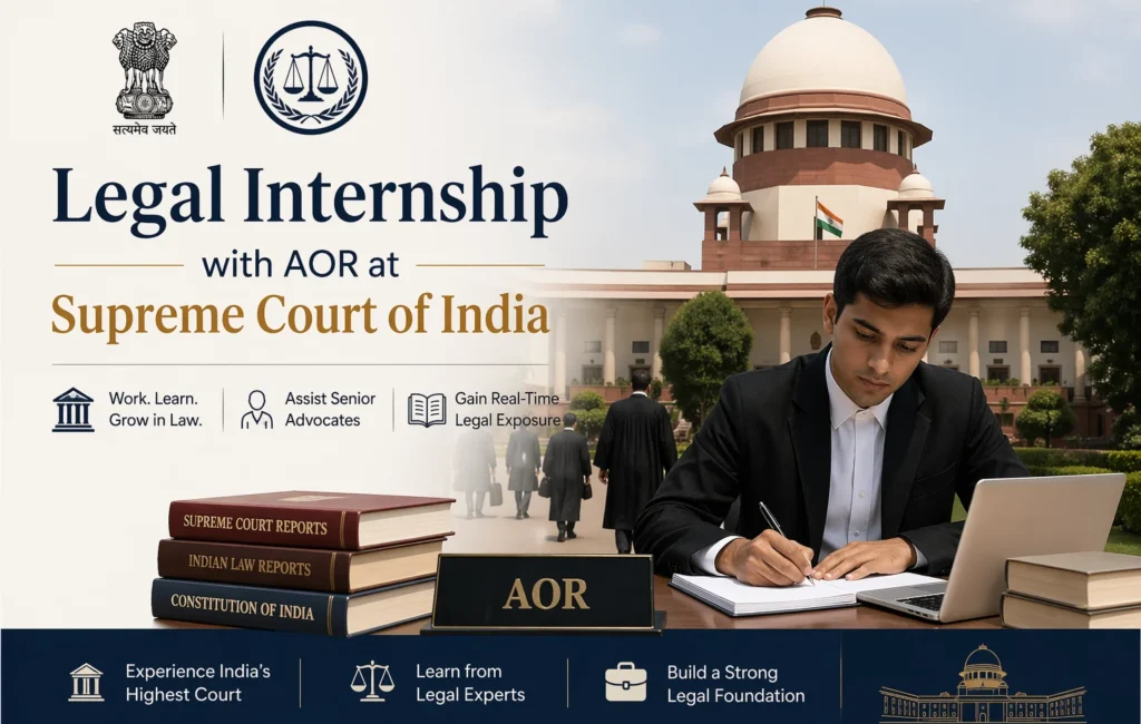 Internship Opportunity with AOR Prashant Gautam Supreme Court of India